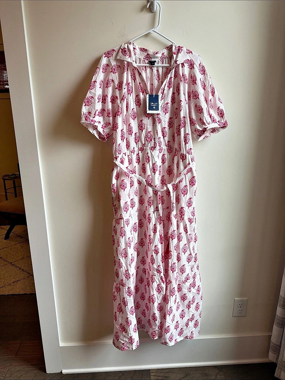 Roller Rabbit x Target Floral Vines Drop Waist Midi A-Line Dress Midi Dress
